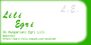 lili egri business card